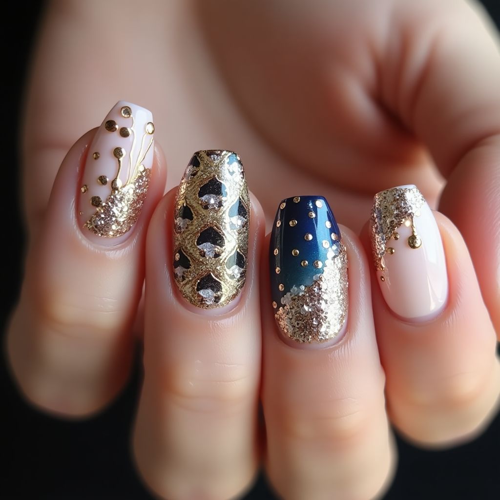 Celebration Coffin Nail Design