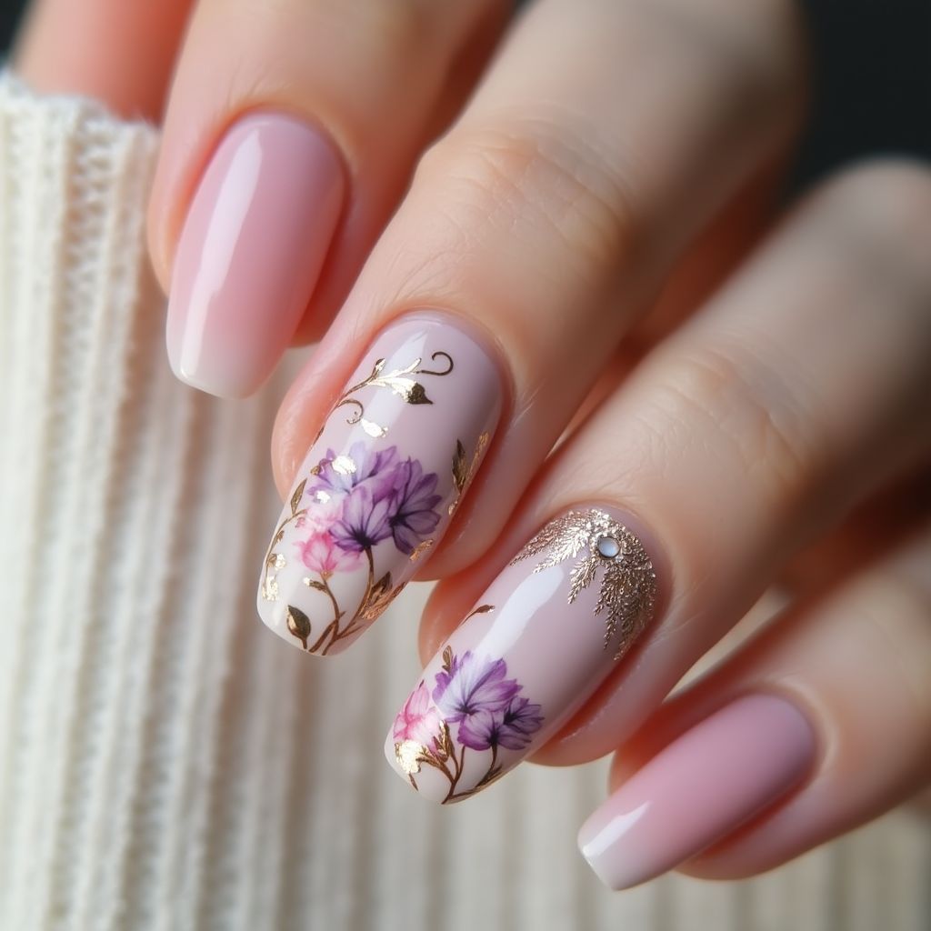 Mother's Day Stiletto Nail Design