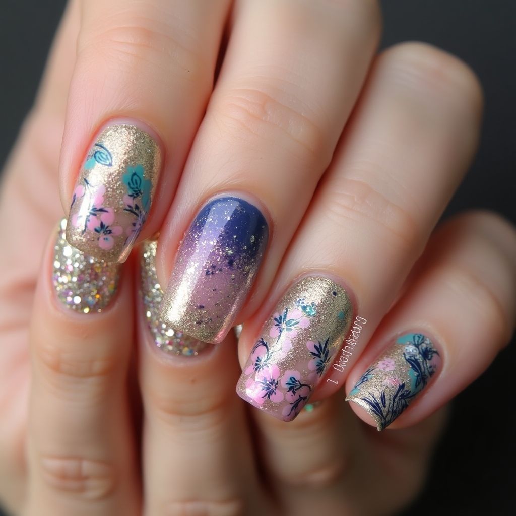 Party Round Nail Design