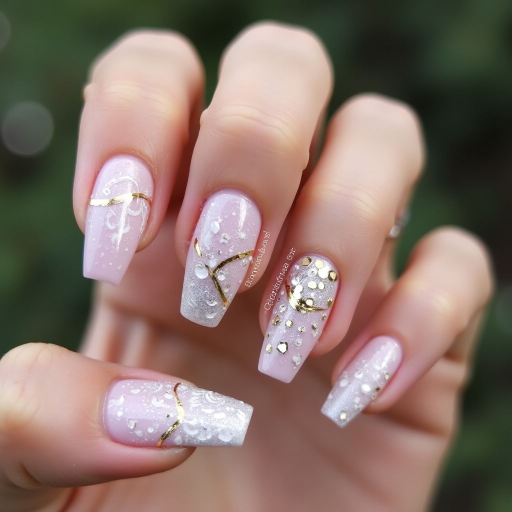 Prom Coffin Nail Design