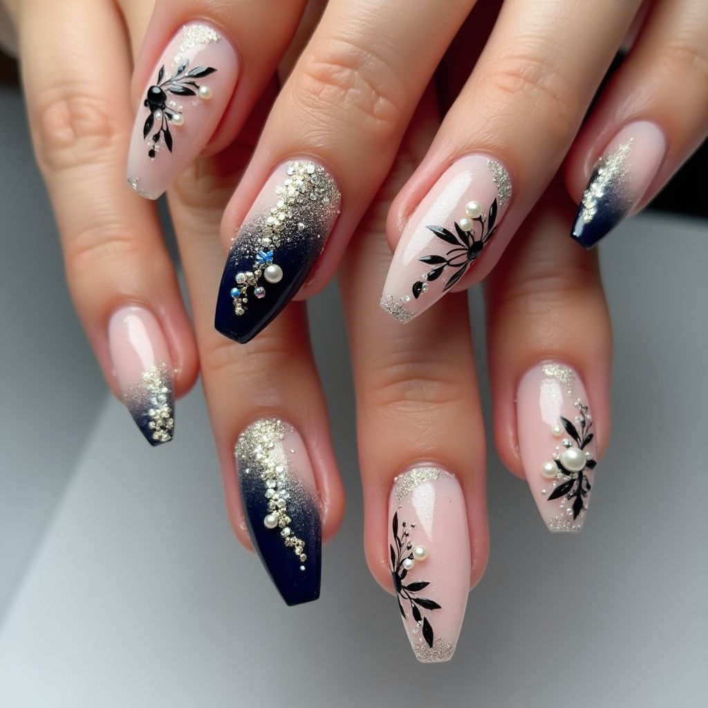 Prom Stiletto Nail Design