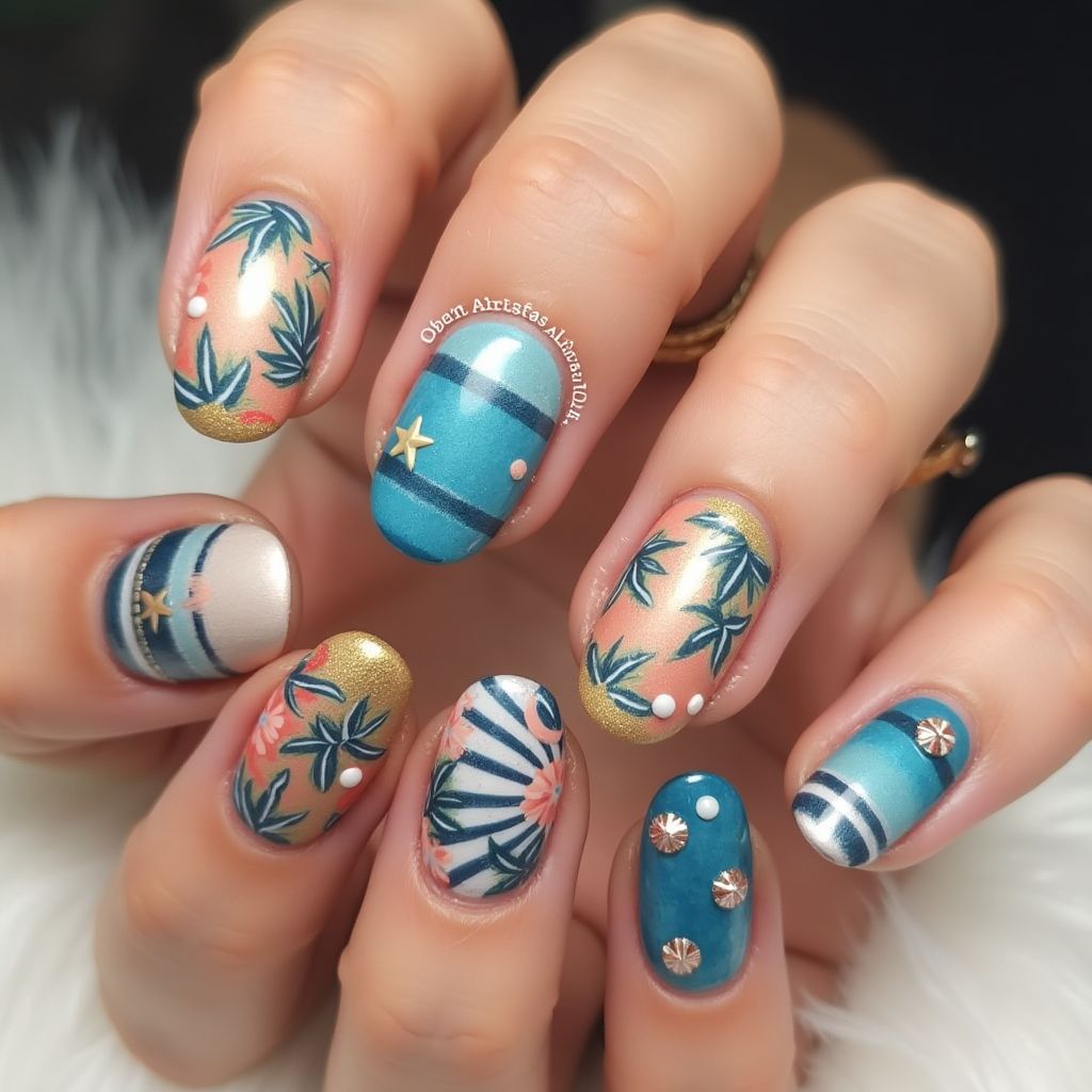 Cruise Round Nail Design