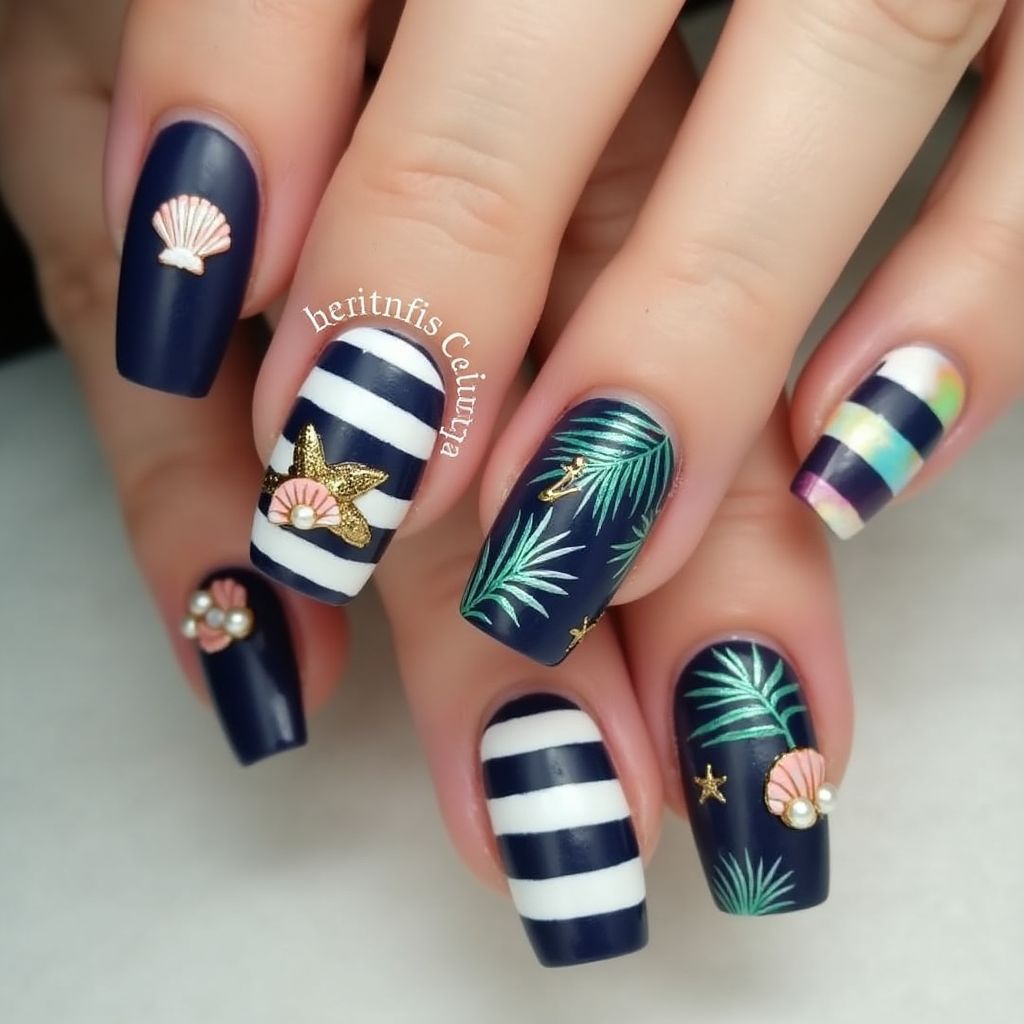 Cruise Square Nail Design