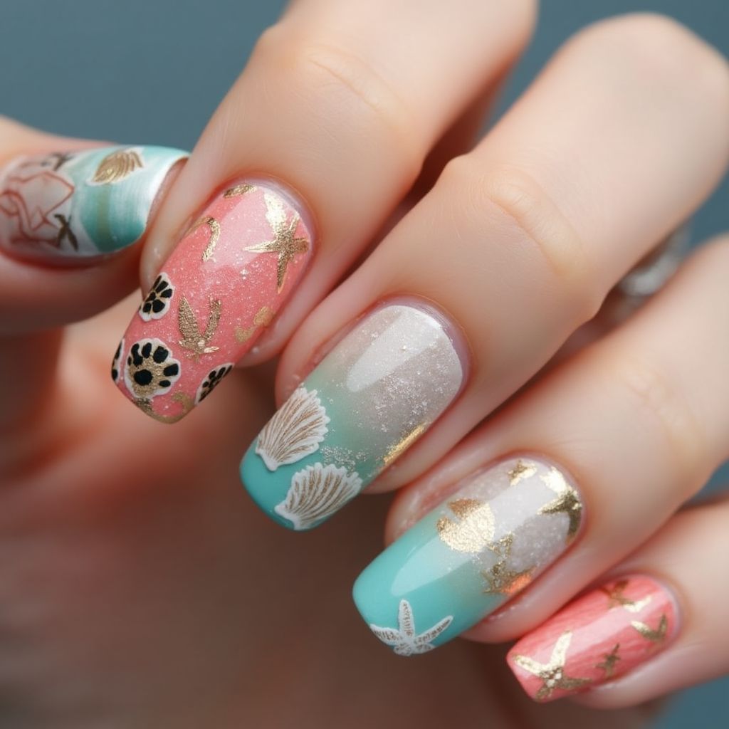 Cruise Round Nail Design