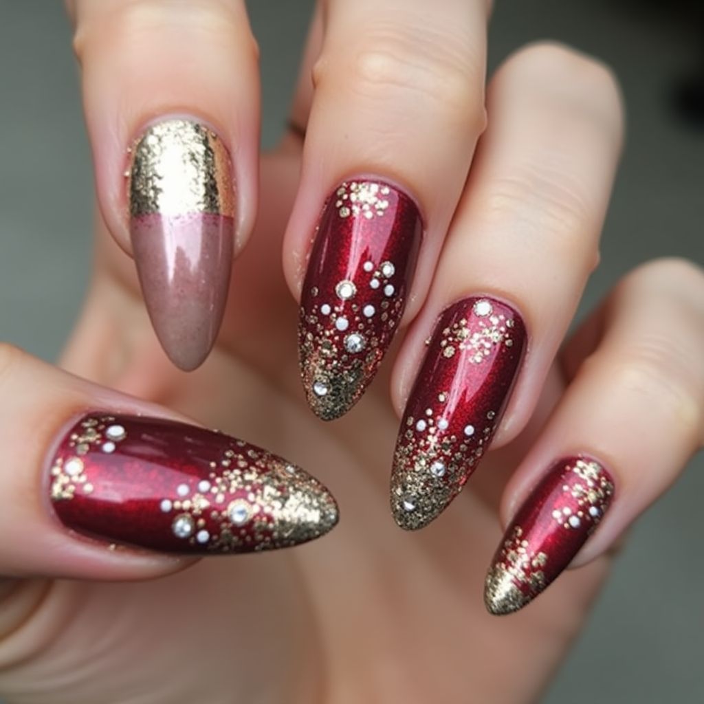 Celebration Stiletto Nail Design