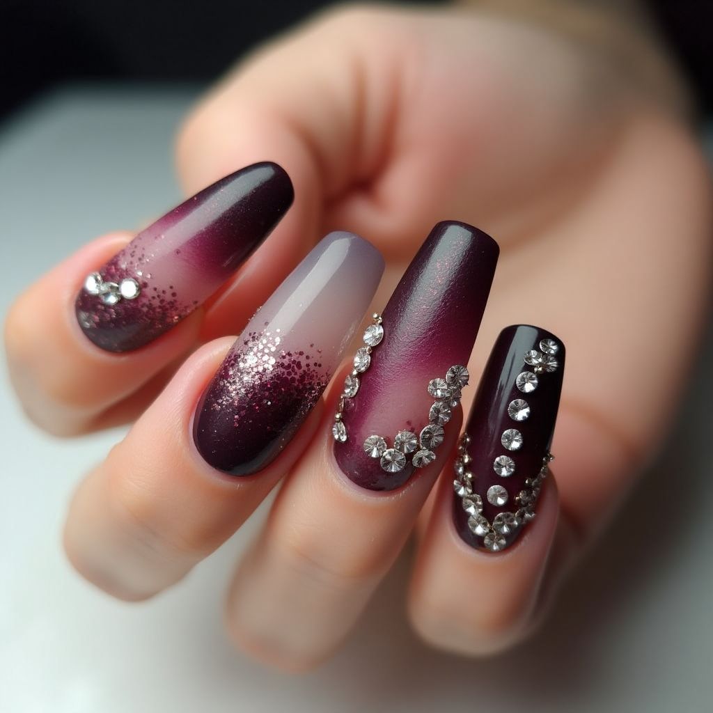 Prom Coffin Nail Design