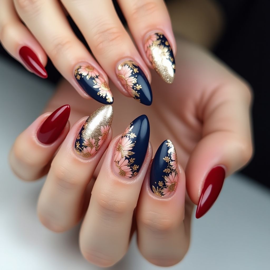 Celebration Stiletto Nail Design
