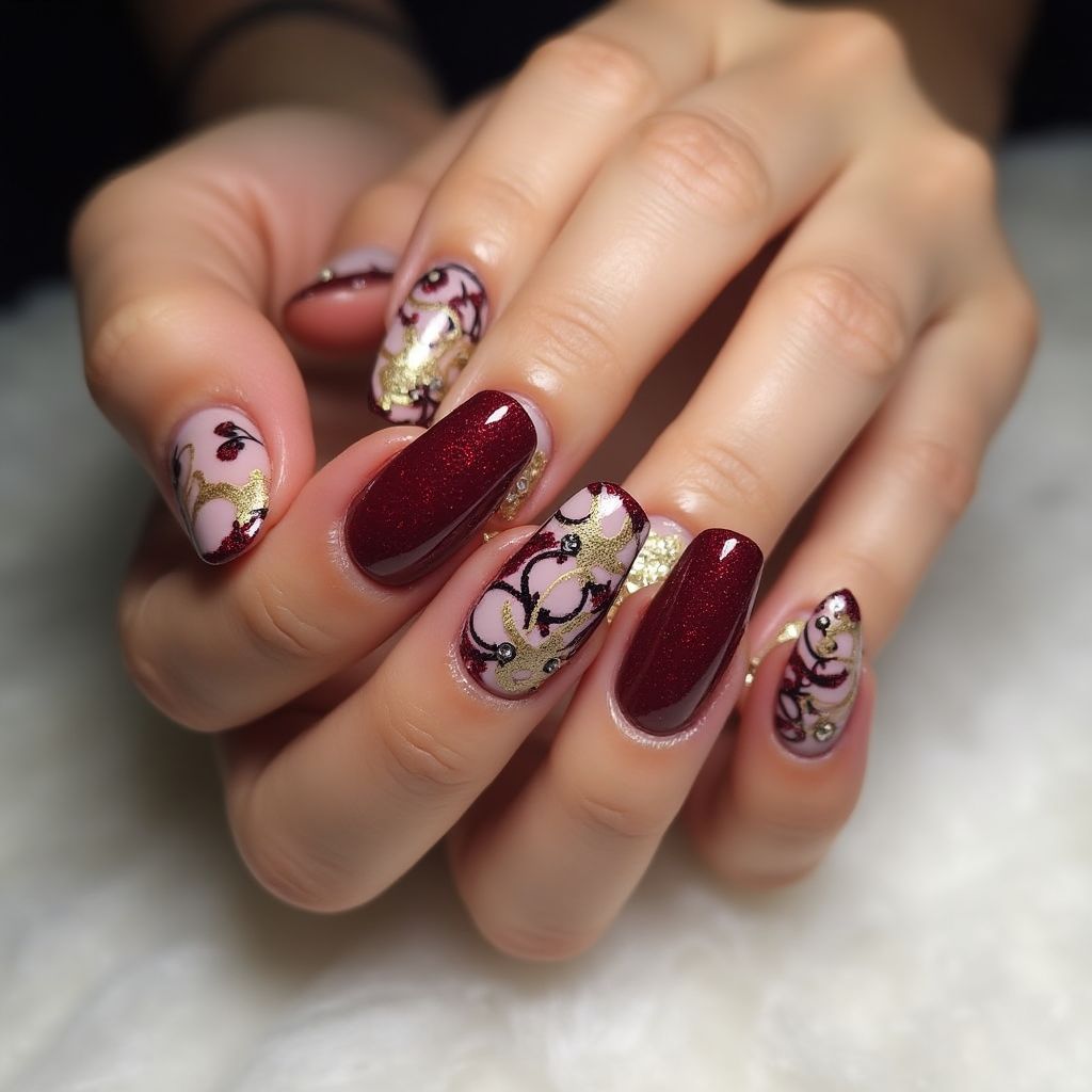 Celebration Coffin Nail Design