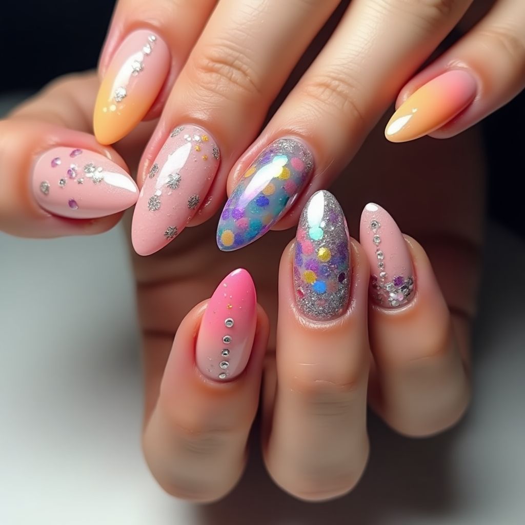 Party Stiletto Nail Design