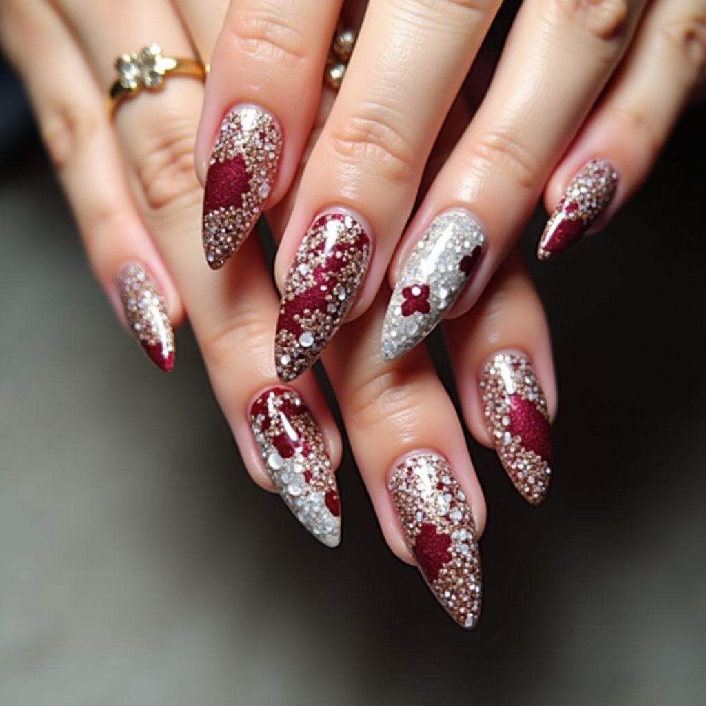 Party Stiletto Nail Design