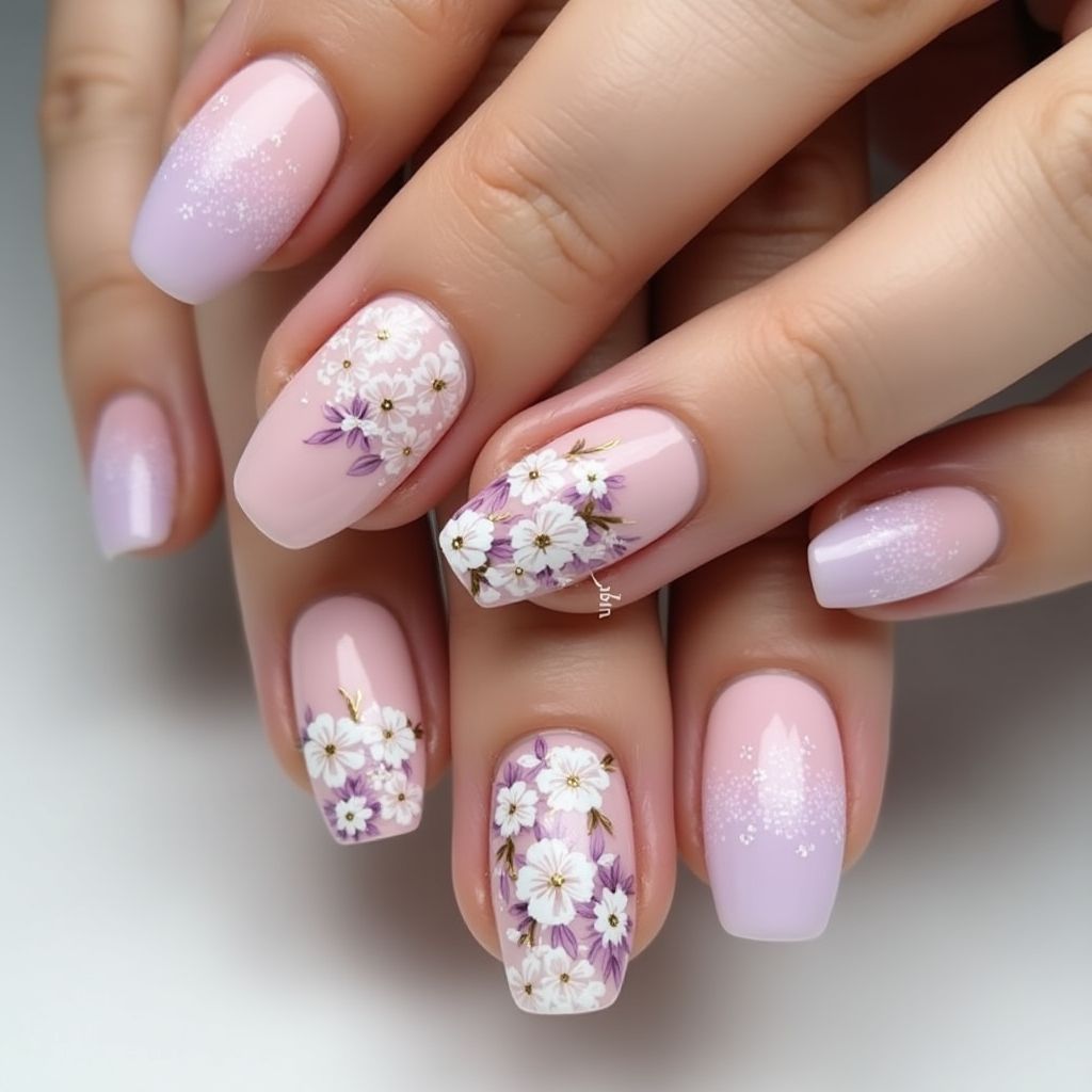Mother's Day Stiletto Nail Design
