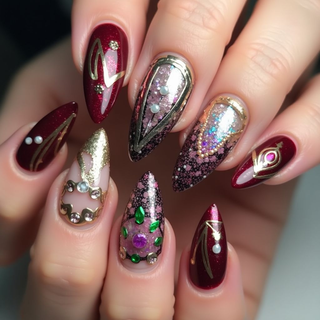 Party Coffin Nail Design
