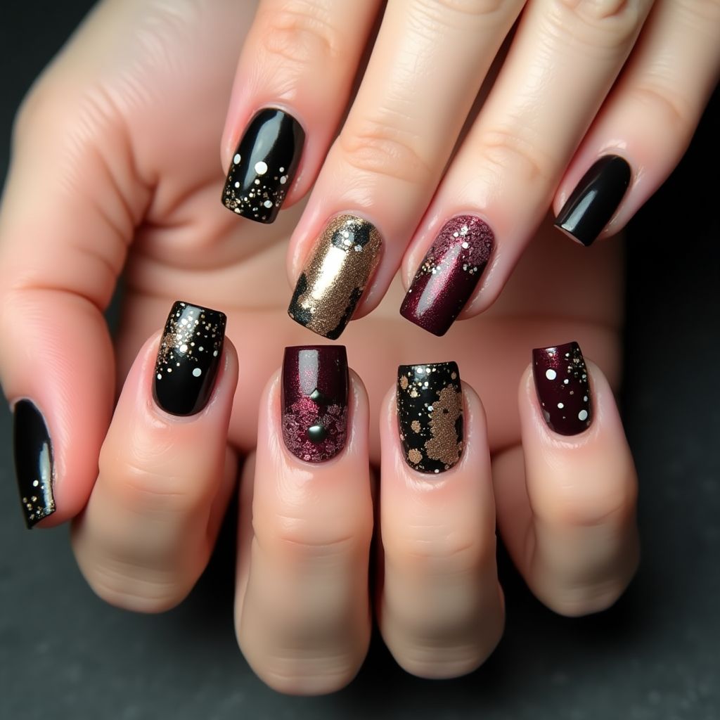 Party Square Nail Design