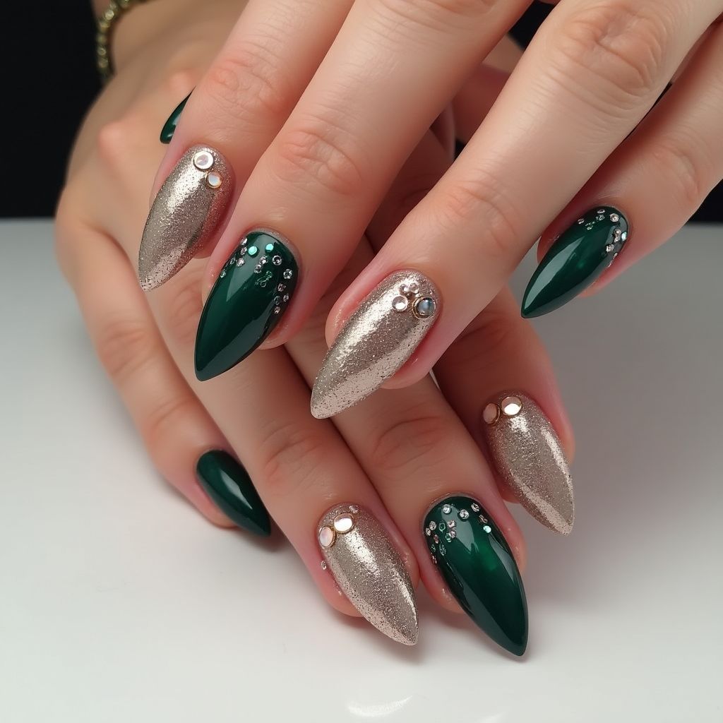 Party Almond Nail Design