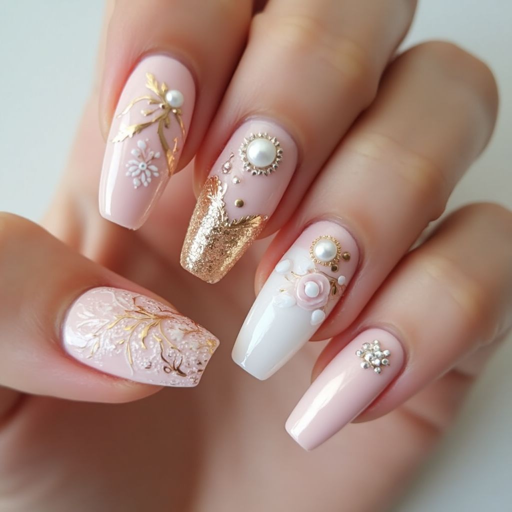 Anniversary Stiletto Nail Design
