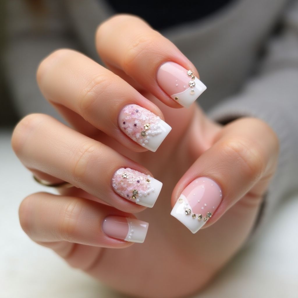 Anniversary Square Nail Design