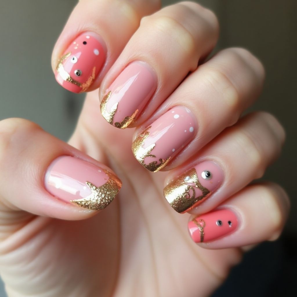 Celebration Round Nail Design