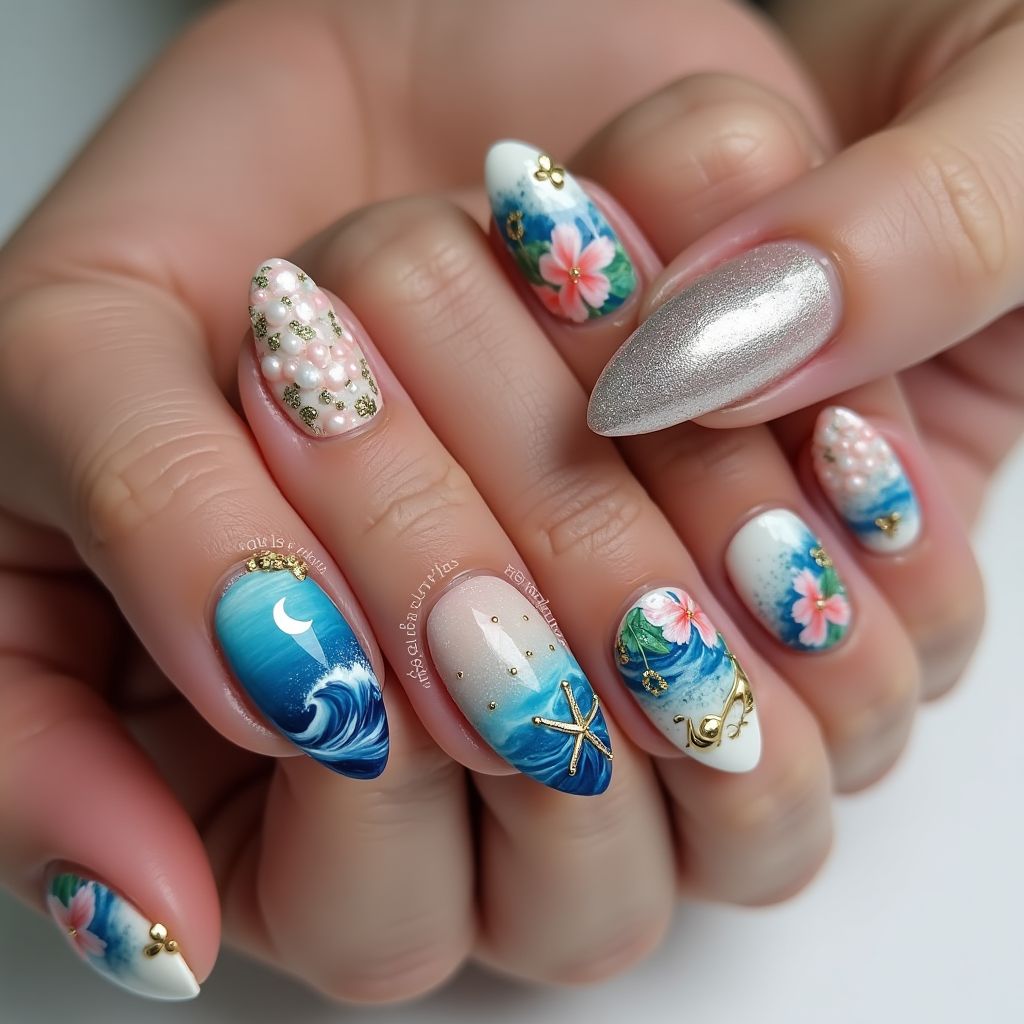 Cruise Almond Nail Design