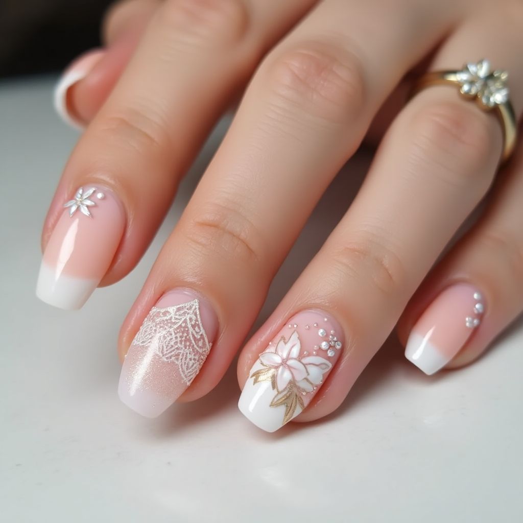 Wedding Round Nail Design