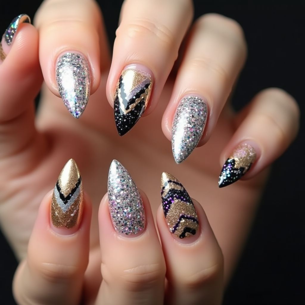 Party Stiletto Nail Design