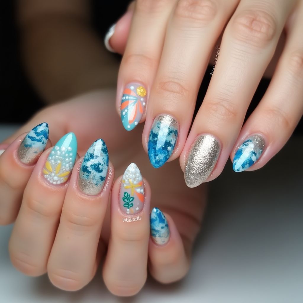 Cruise Almond Nail Design