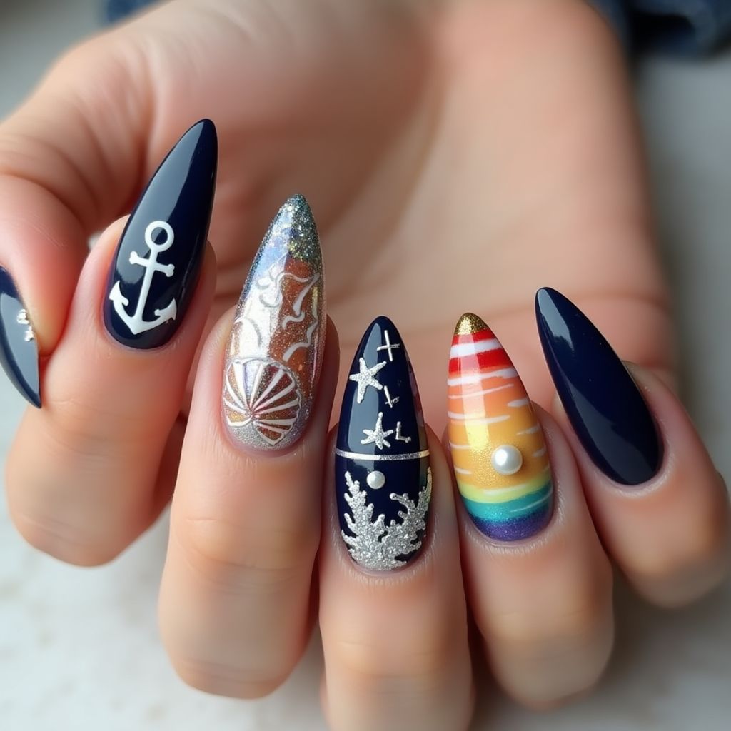 Cruise Almond Nail Design