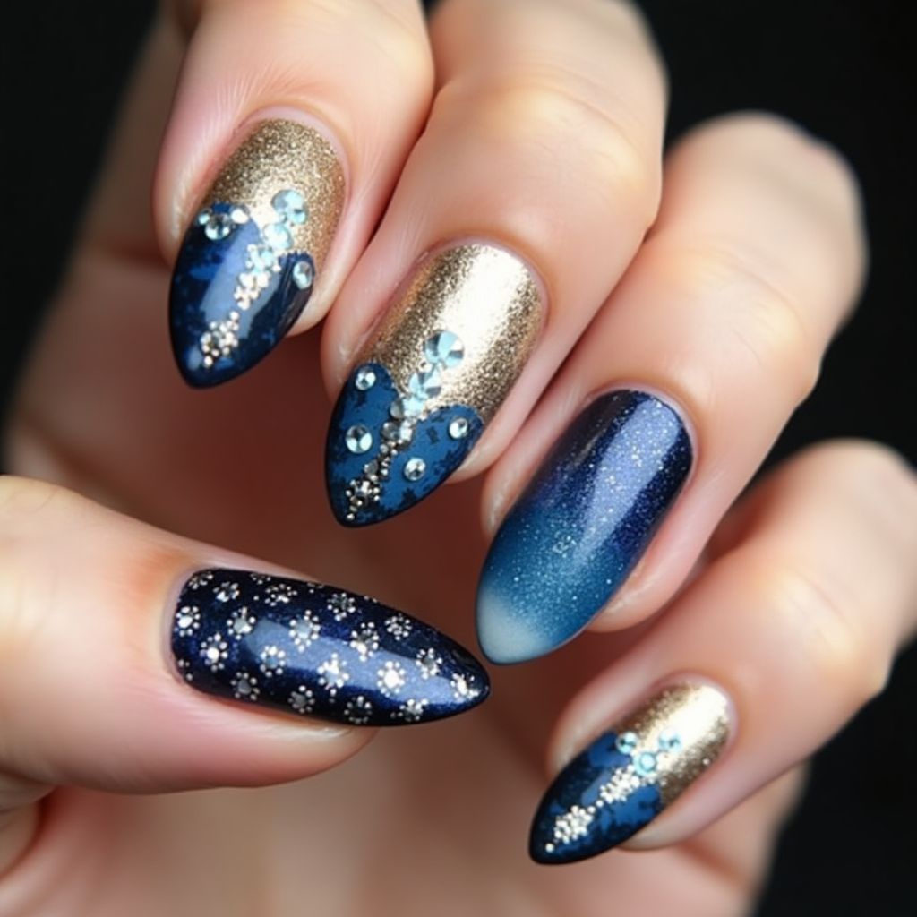 Party Almond Nail Design