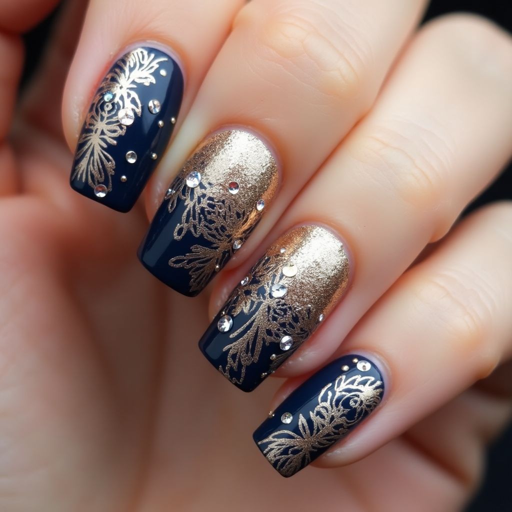 Party Square Nail Design