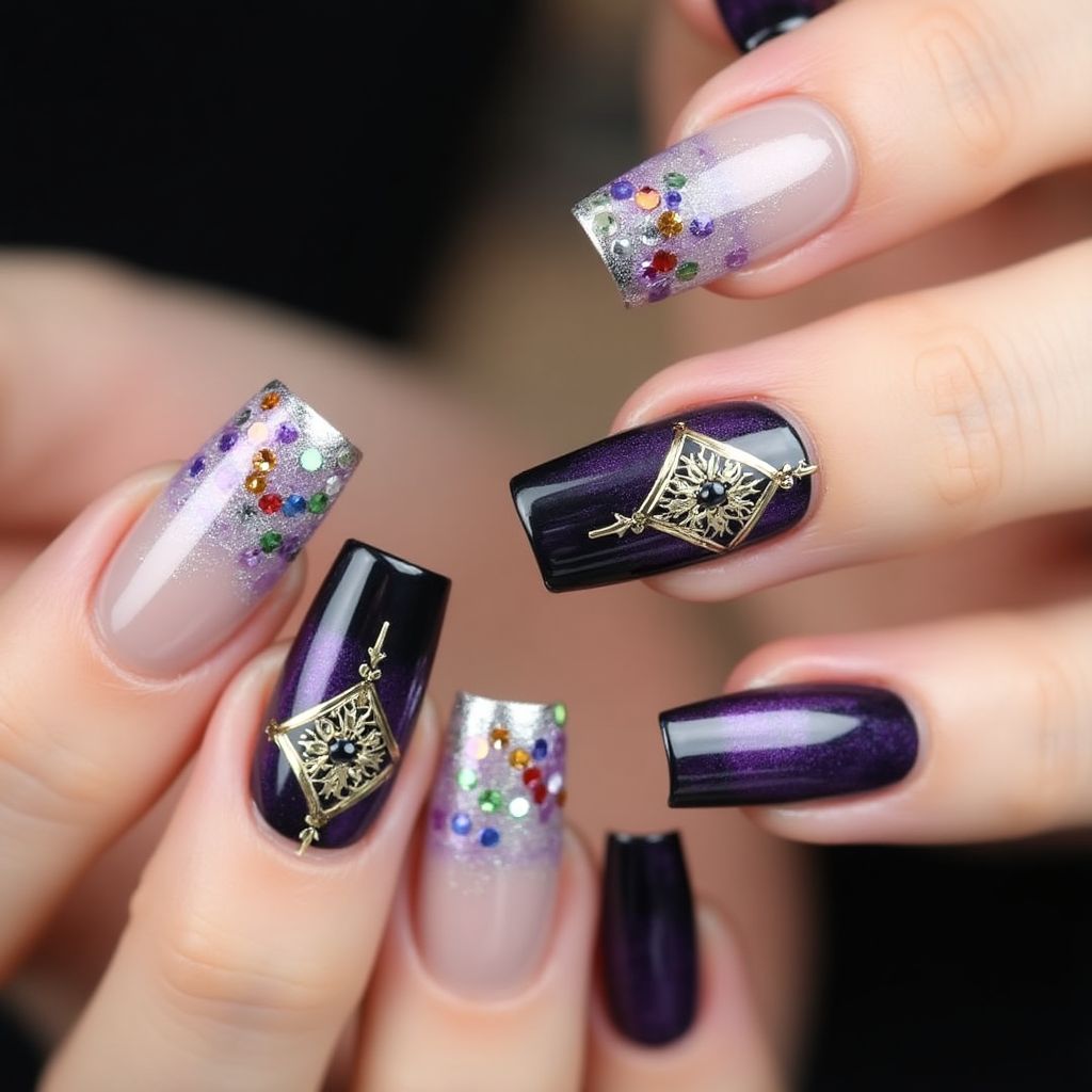 Party Coffin Nail Design