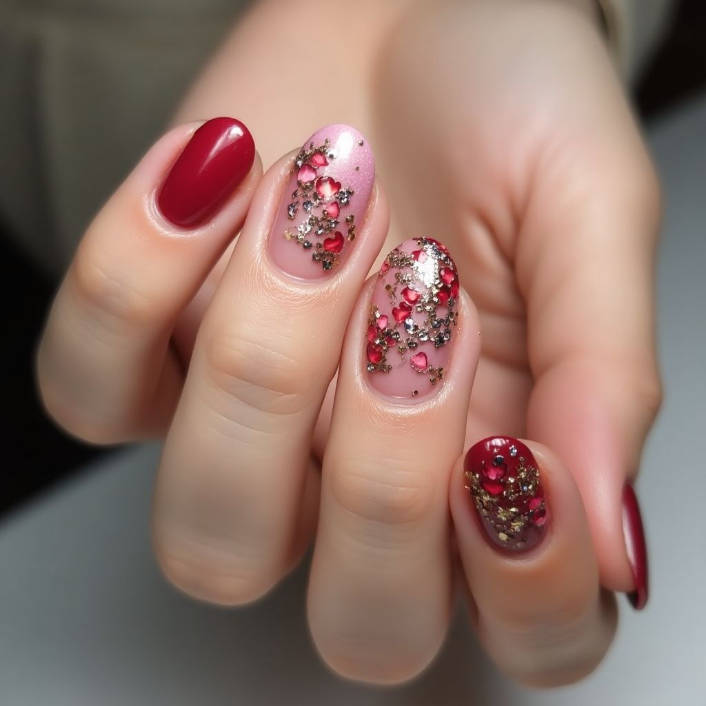 Anniversary Round Nail Design