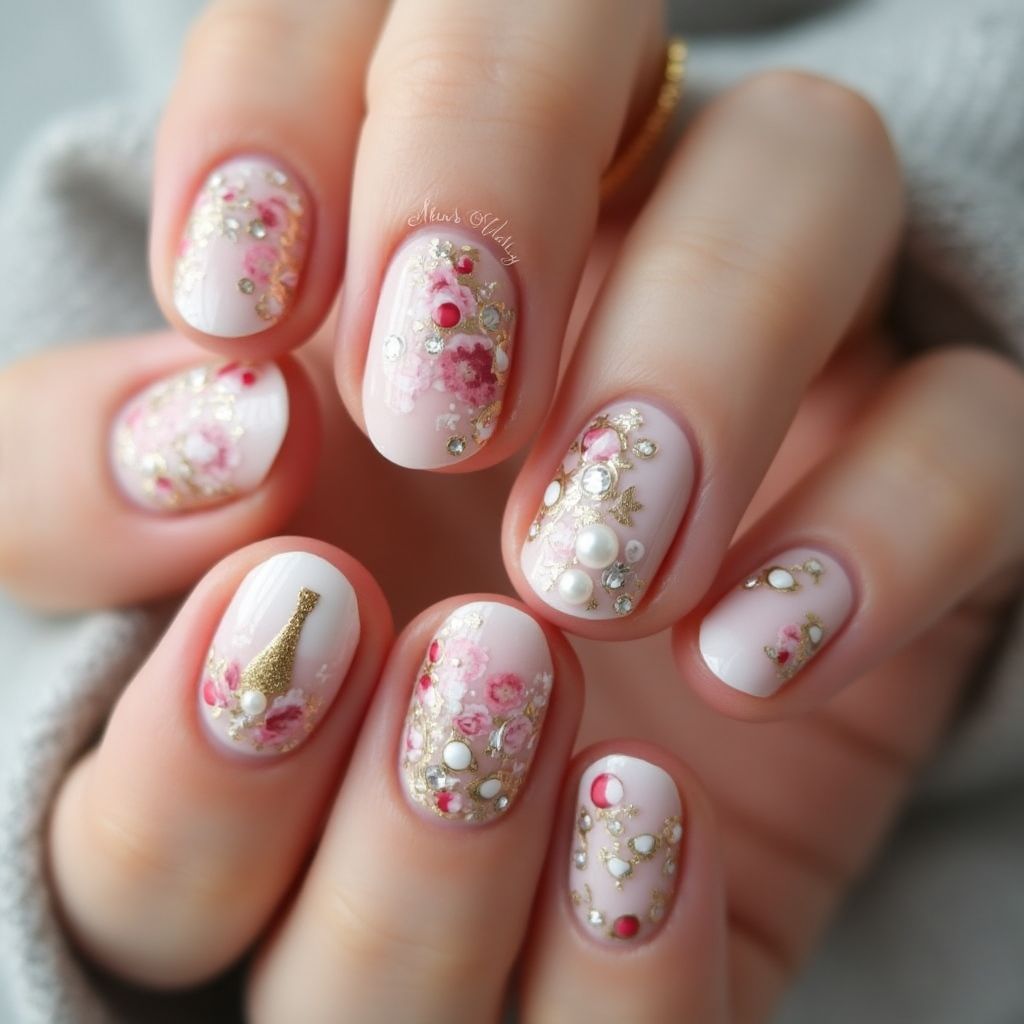 Anniversary Round Nail Design