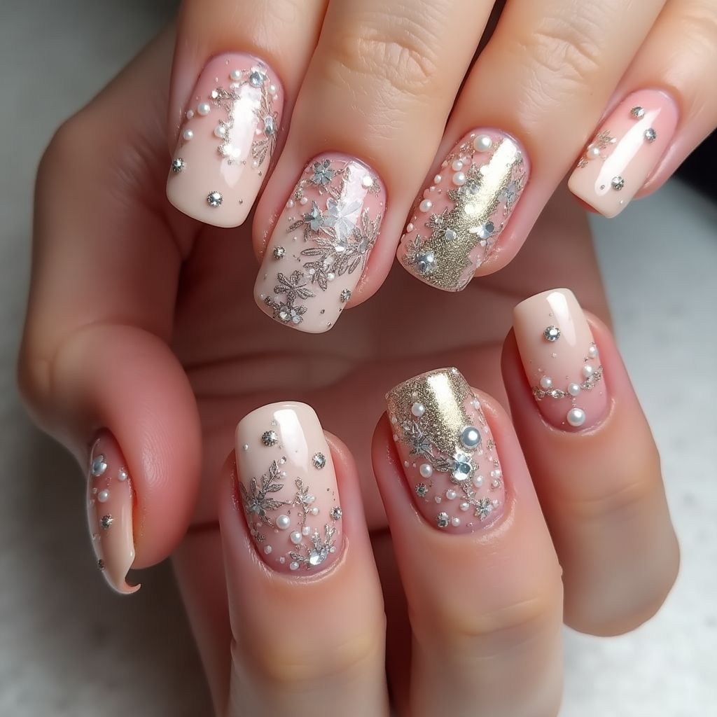 Prom Round Nail Design