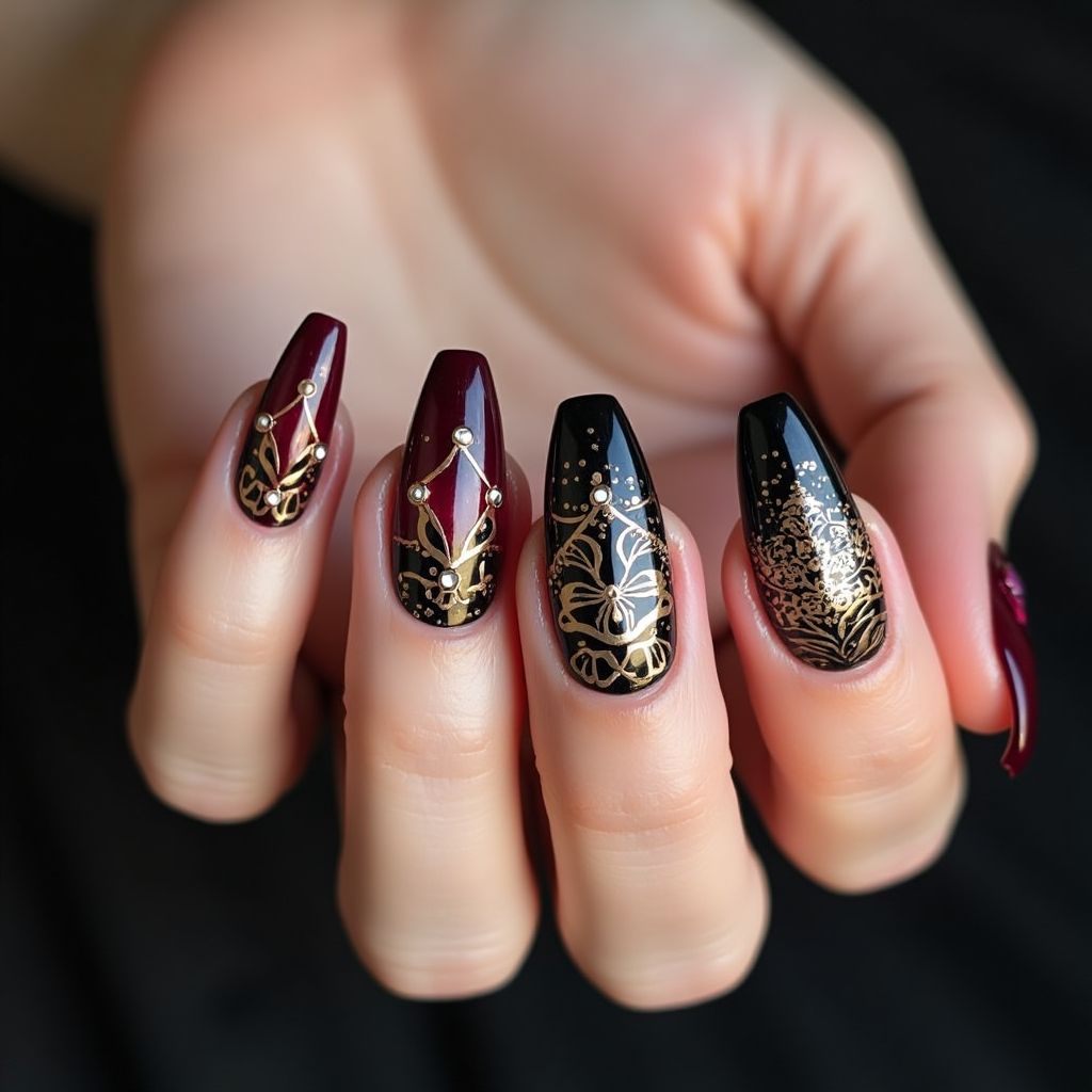 Party Coffin Nail Design