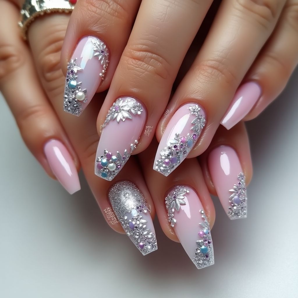 Prom Coffin Nail Design