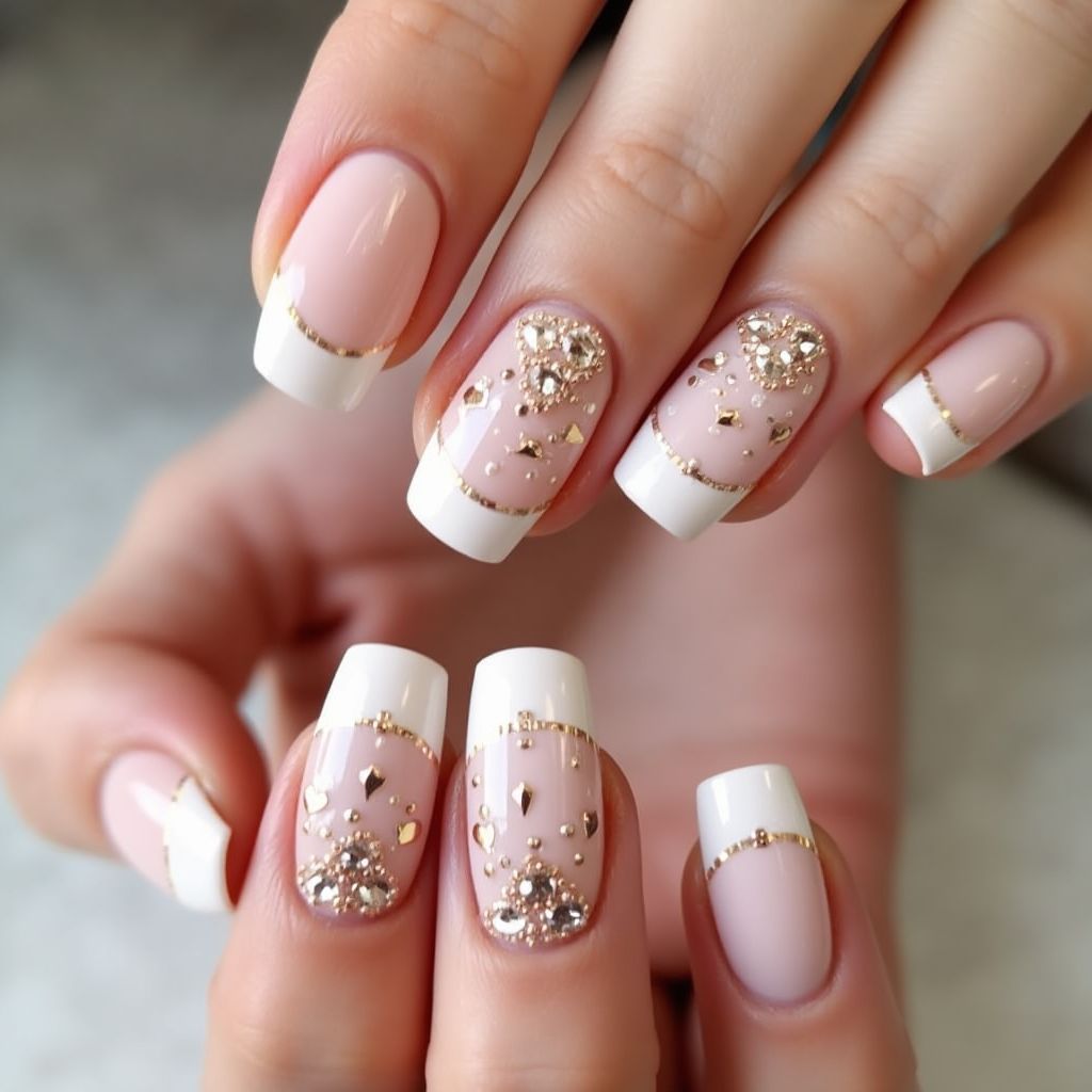 Anniversary French Manicure Nail Design