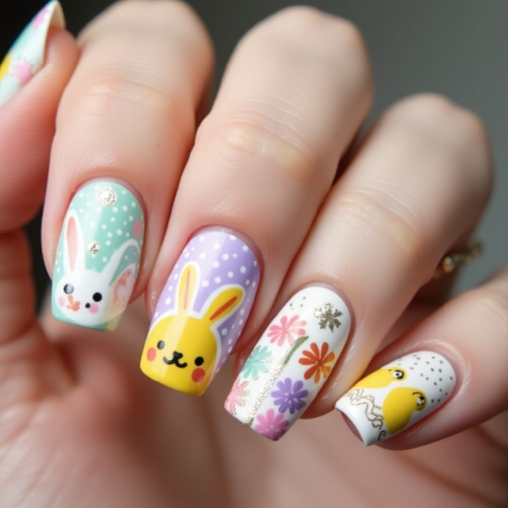 Easter 3d Nail Design