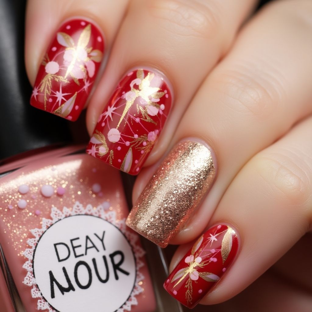 Celebration Stamping Nail Design