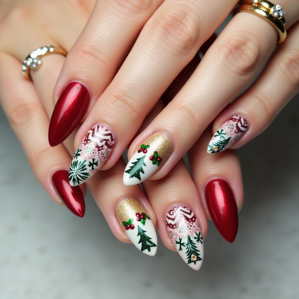 Christmas Stamping Nail Design