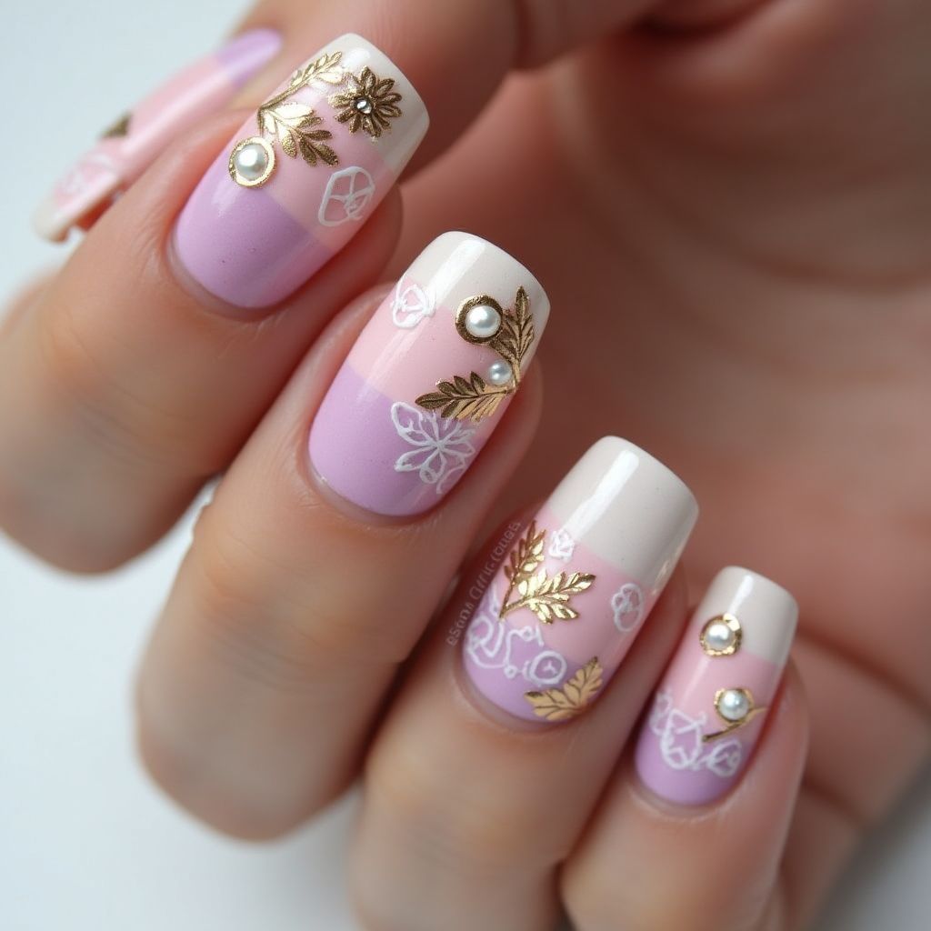 Mother's Day Ombre Nail Design