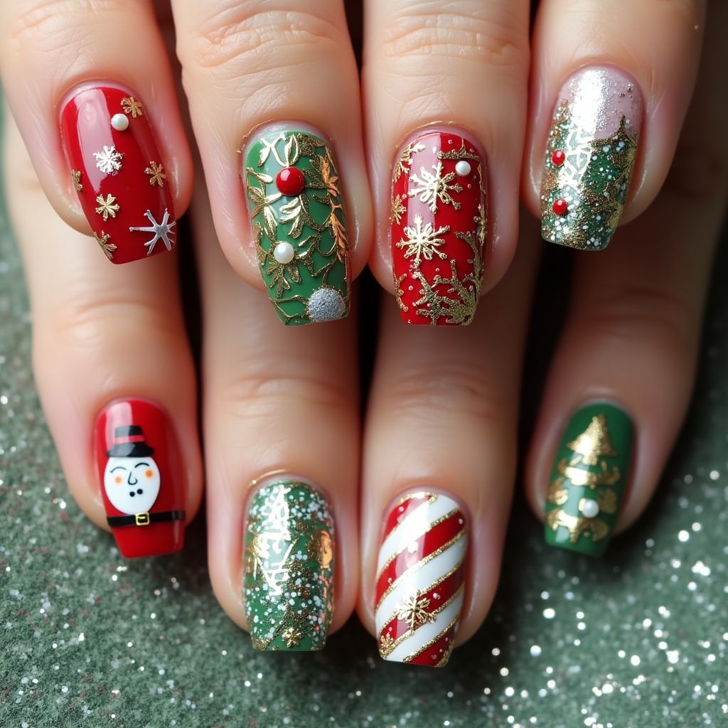 Christmas Stamping Nail Design