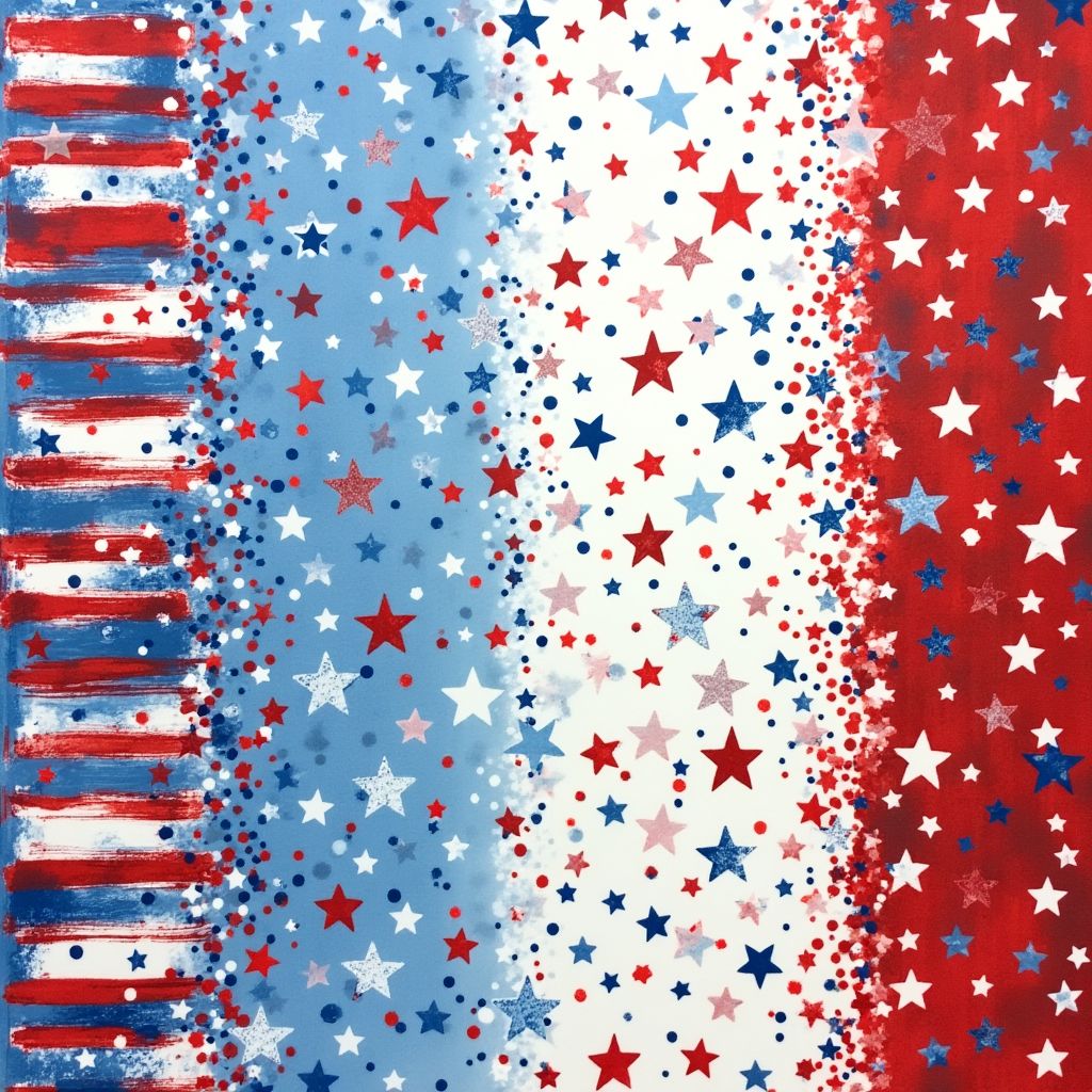 Independence Day Stamping Nail Design