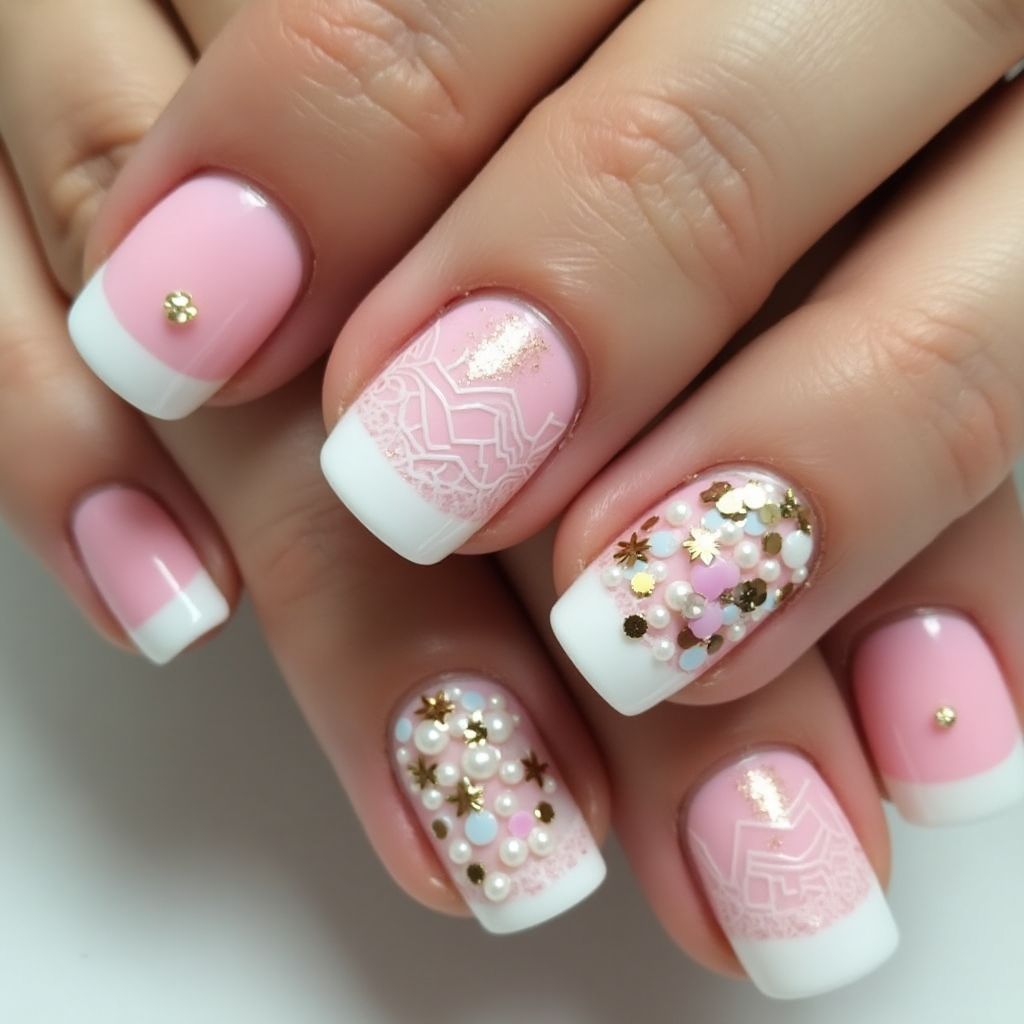 Celebration French Manicure Nail Design
