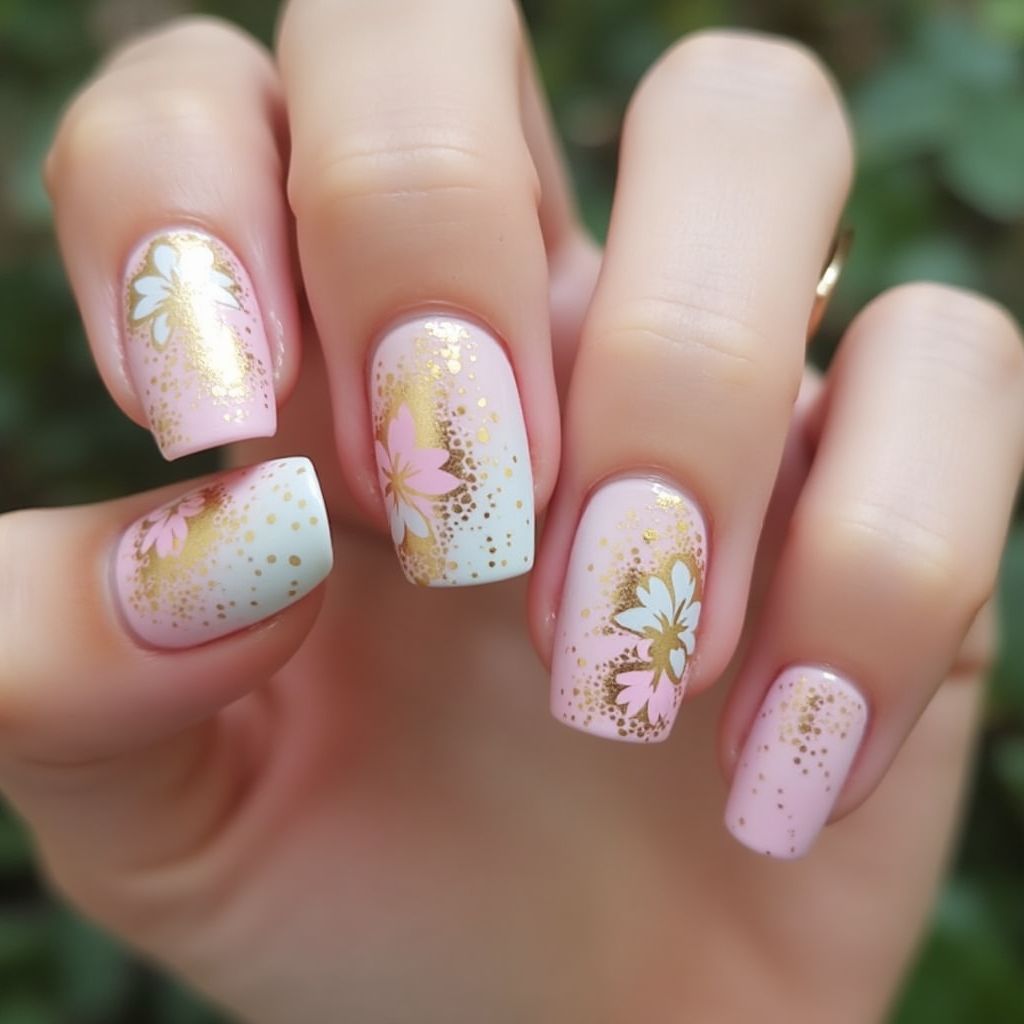 Anniversary Ombre Nail Design