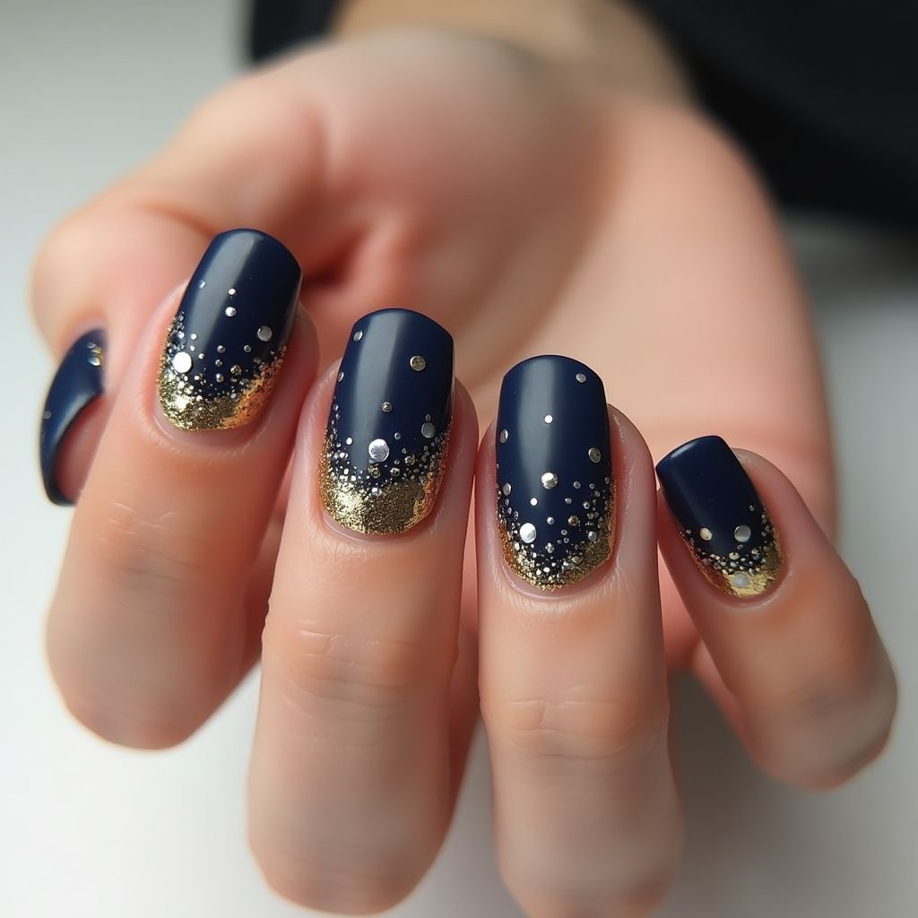 New Year French Manicure Nail Design