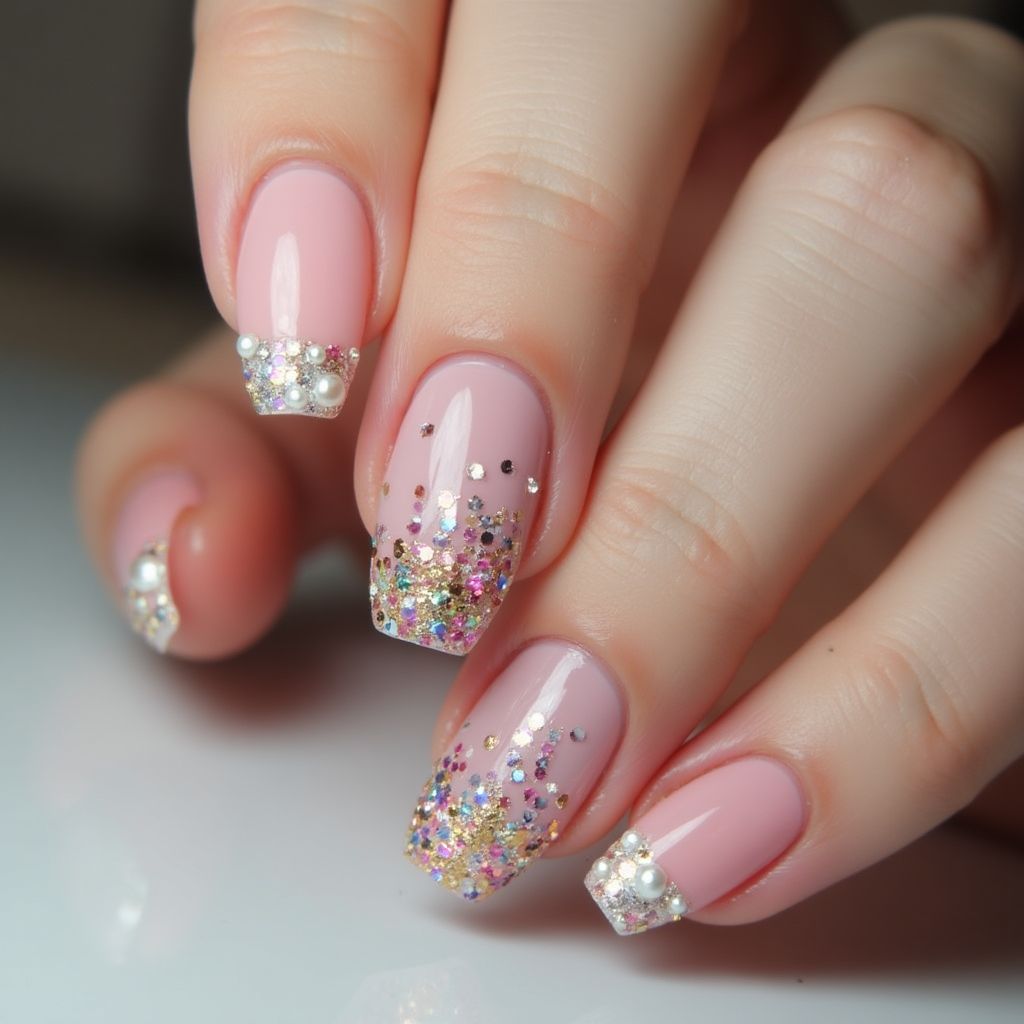 Party French Manicure Nail Design
