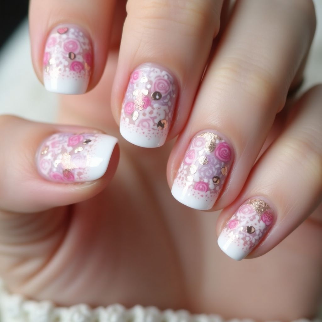 Mother's Day Ombre Nail Design
