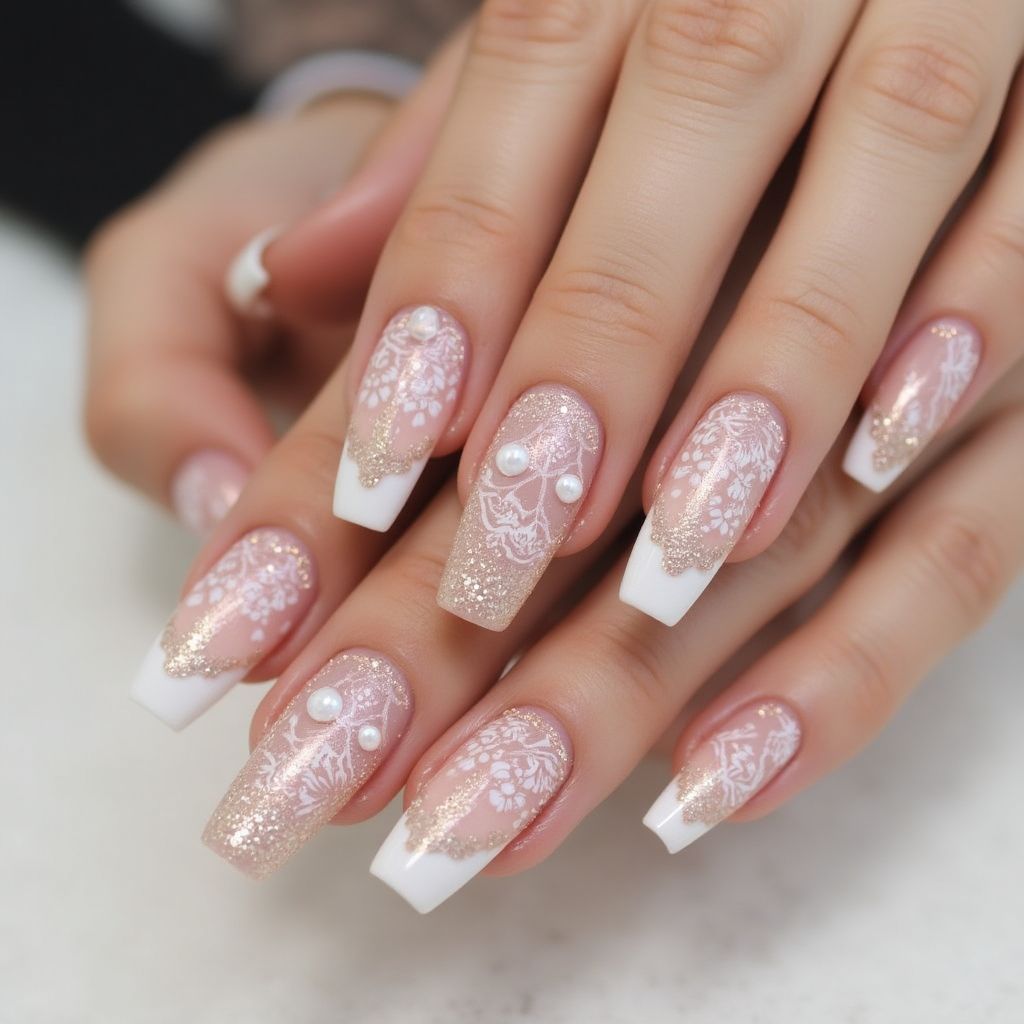 Wedding Stamping Nail Design
