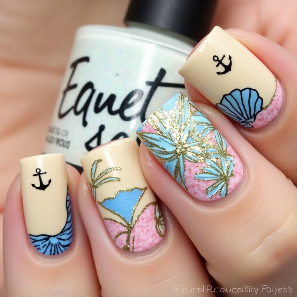 Cruise Stamping Nail Design