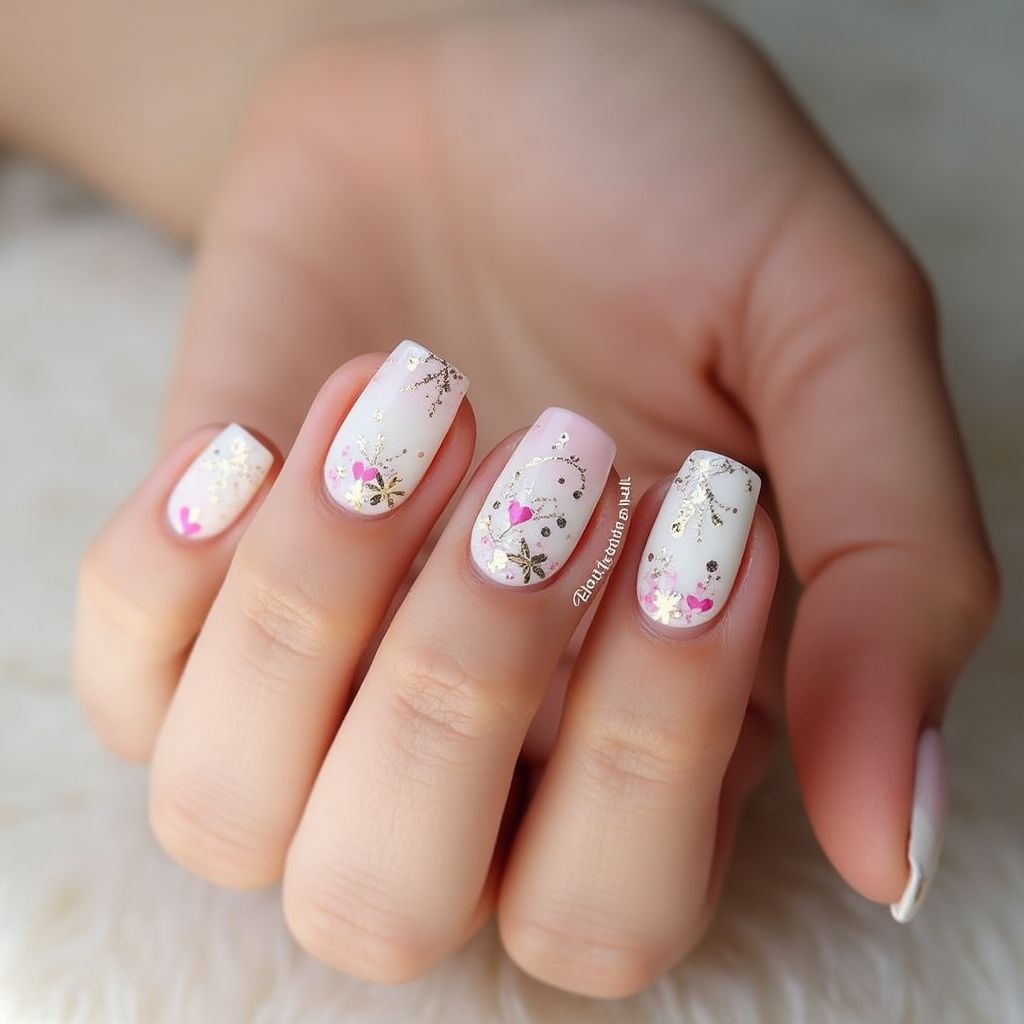 Anniversary Dotting Nail Design