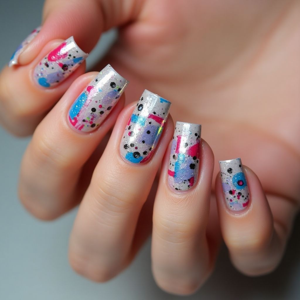 Party Dotting Nail Design